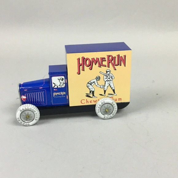 Vintage Schylling Homerun Chewing Gum Tin Toy Logo Delivery Truck 1:24 Scale - Picture 1 of 5
